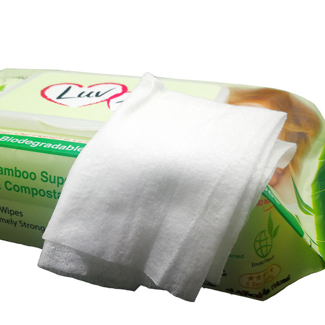 Toallitas húmedas para bebés 100% tela de bambú, 100% biodegradable