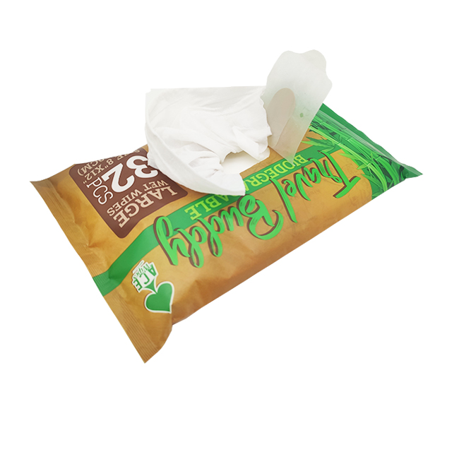 OEM 100% biodegradable Firbe grandes toallitas húmedas