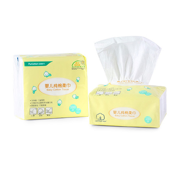 OEM toallitas secas biodegradables para bebés con tejido suave
