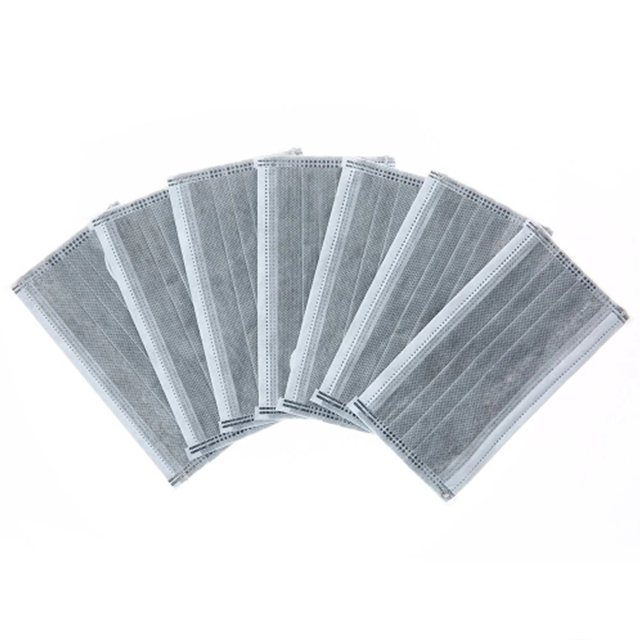 Mascarilla desechable con gancho para la oreja de 3 capas con clip nasal ajustable