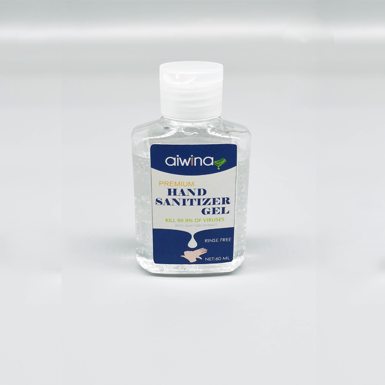 Gel desinfectante para manos de 60 ml que contiene alcohol