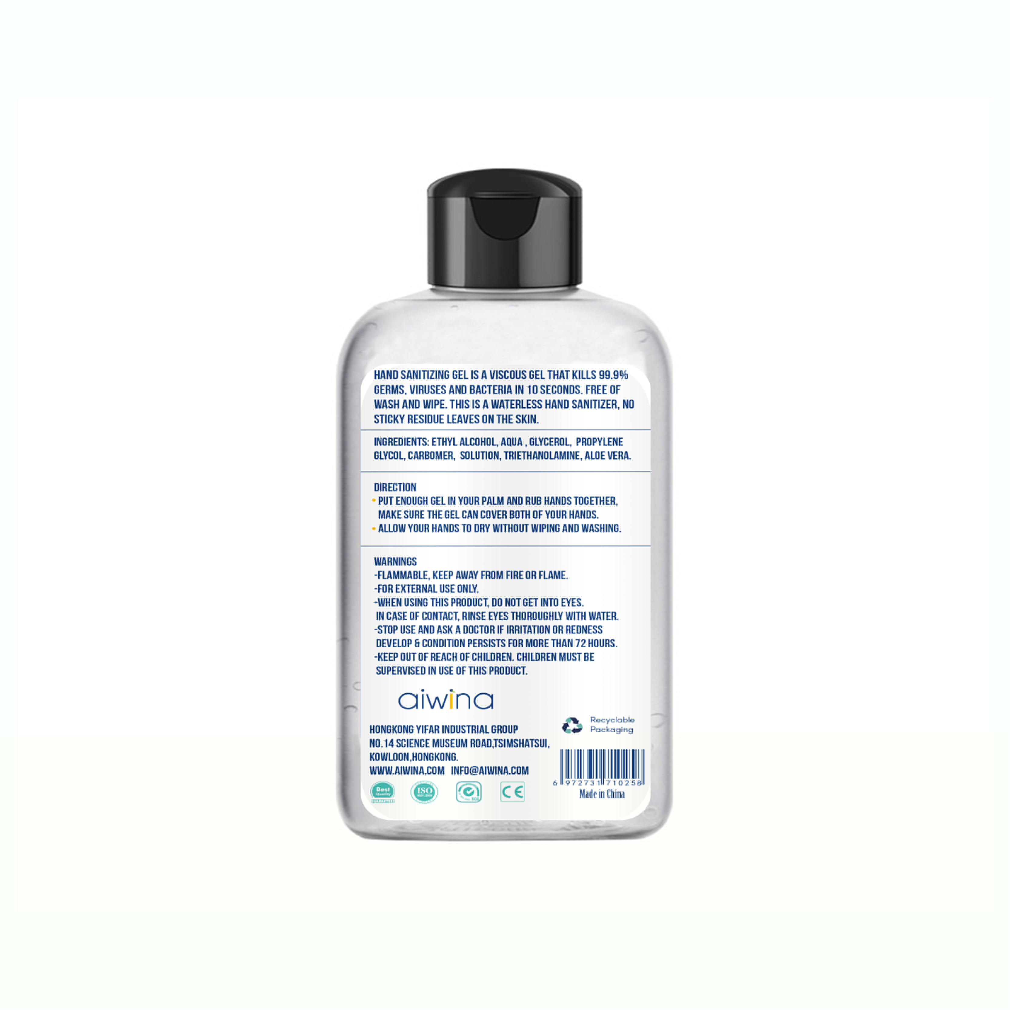 Aiwina Hand Sanitizer Gel Anti Virus 99.9%