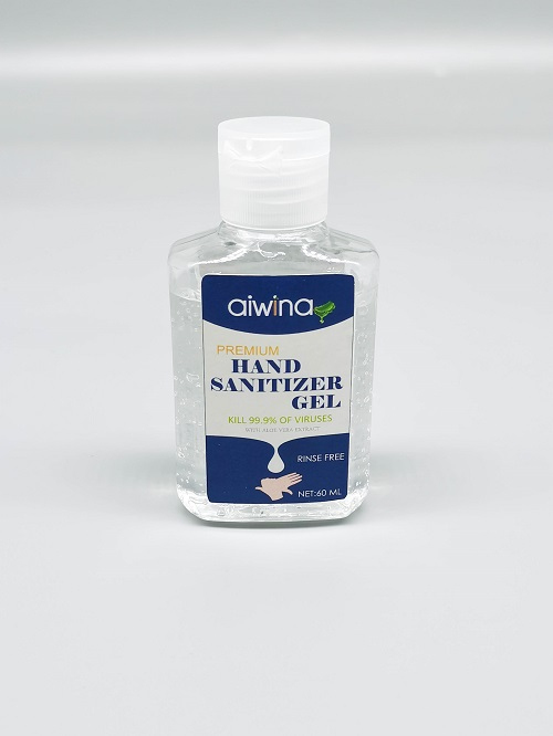 Gel desinfectante para manos de 60 ml sin enjuague con alcohol al 60%
